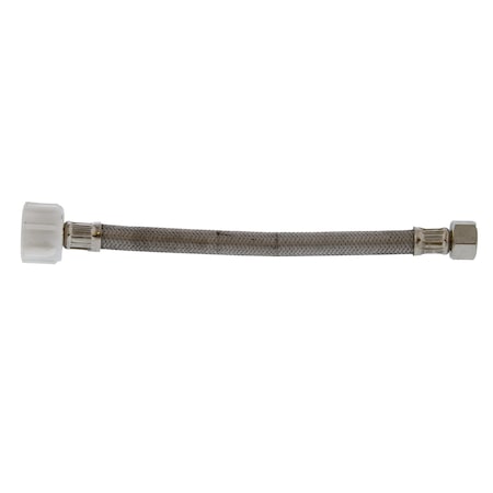 Jones Stephens 1/2in. Compression x 7/8in. BC x 9in Braided Stainless Steel Toilet Connector S04220